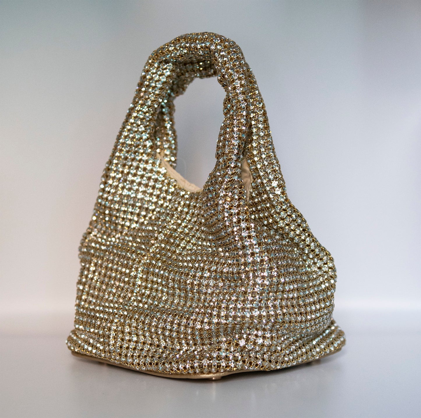 Borsa con strass a bauletto