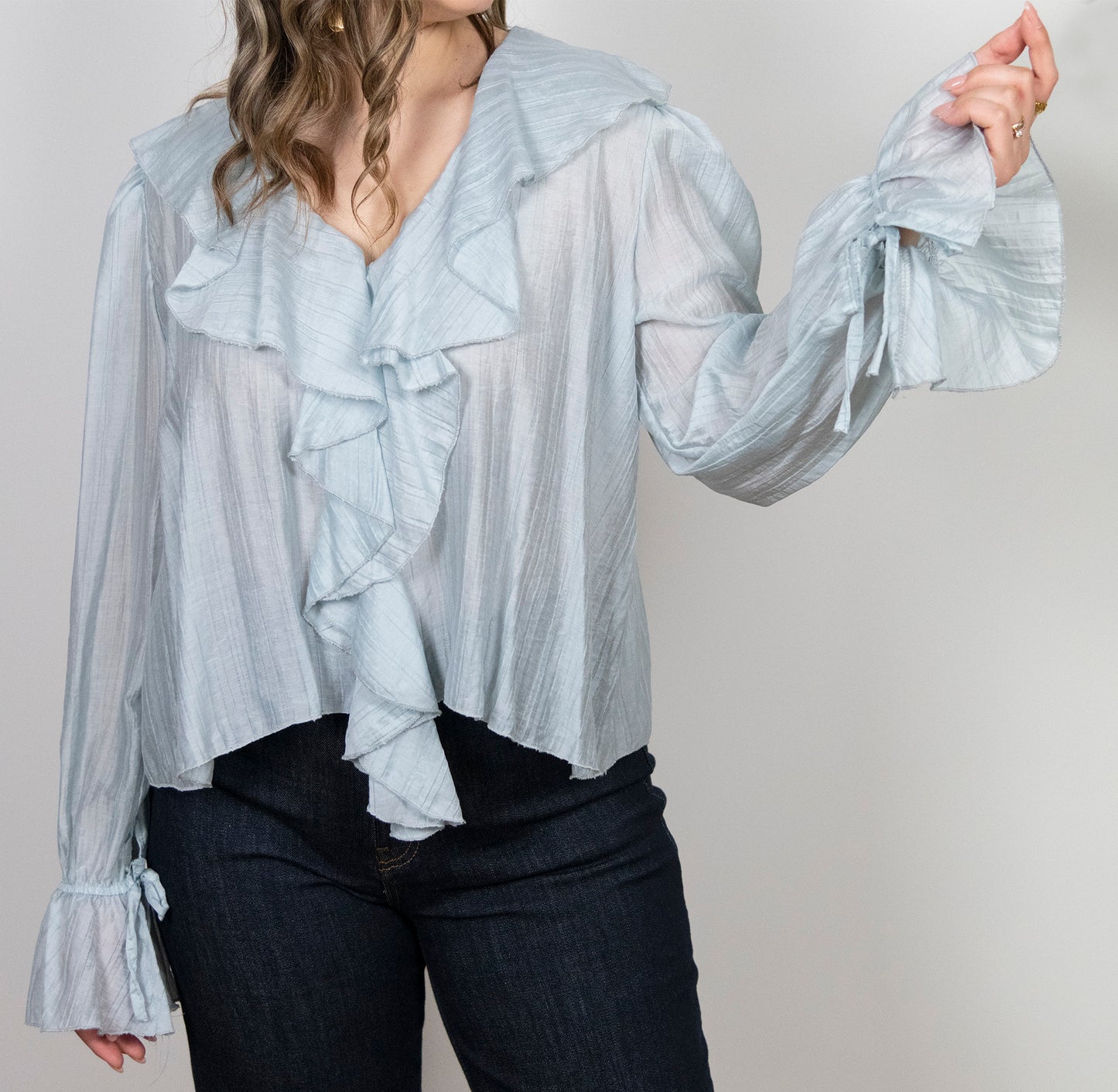 Camicia con voilant