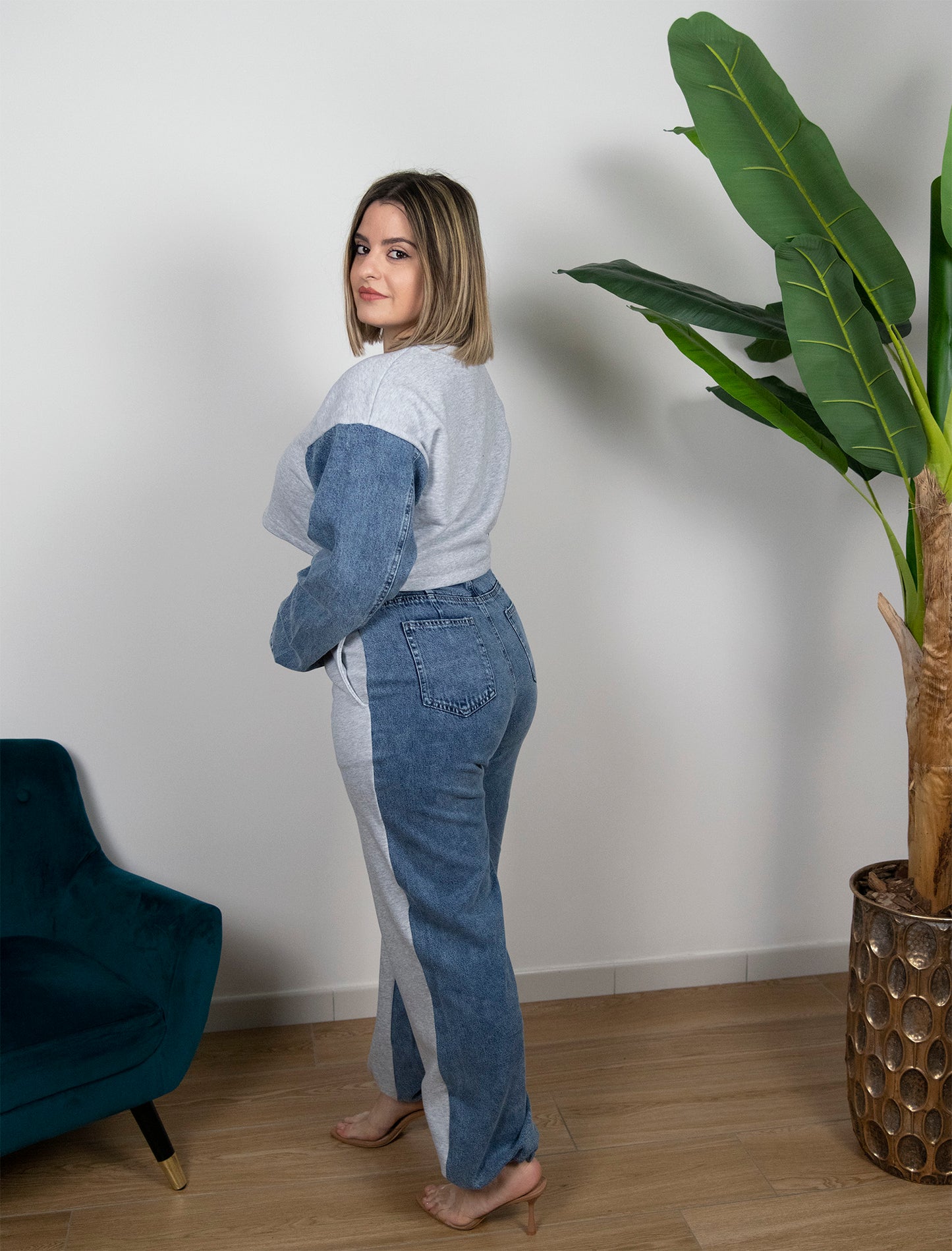 Coordinato tuta in denim