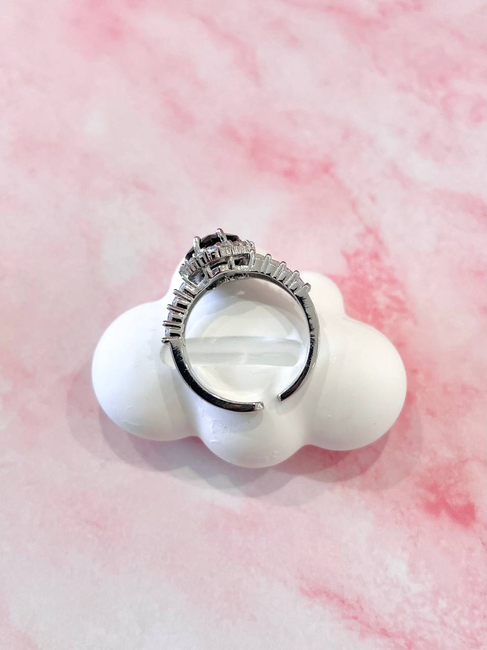 Anello cuore con strass
