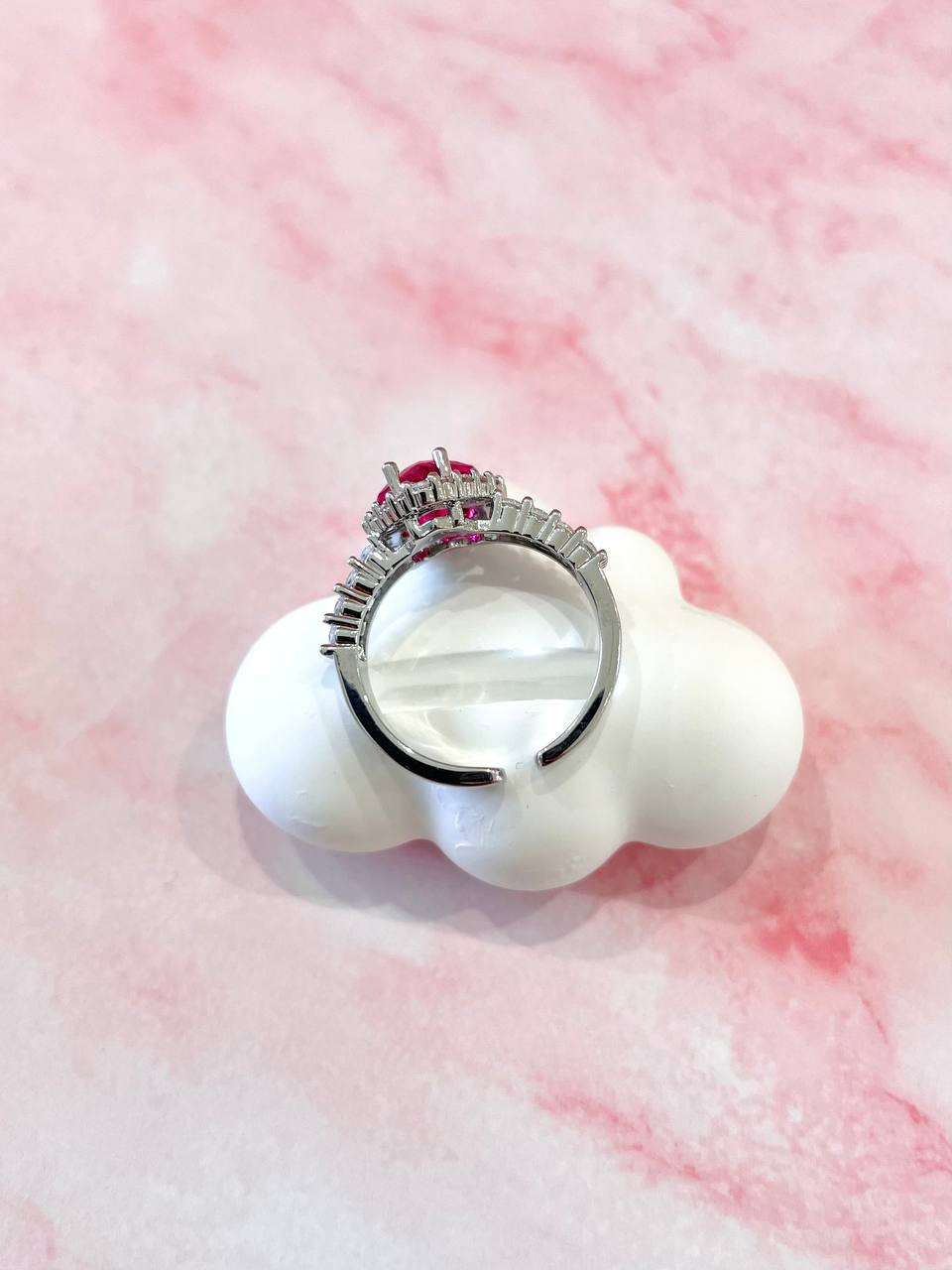 Anello cuore con strass