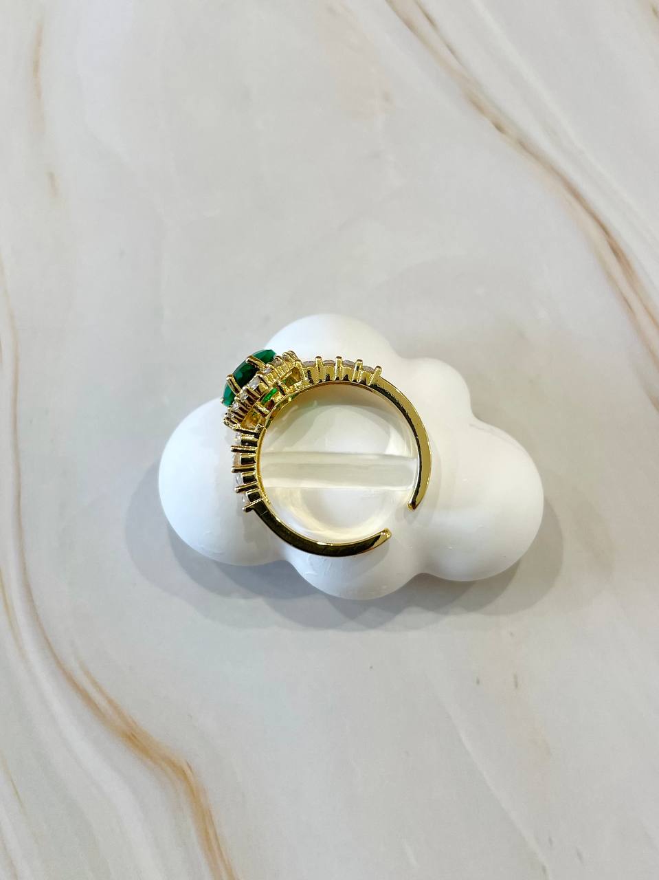 Anello cuore con strass