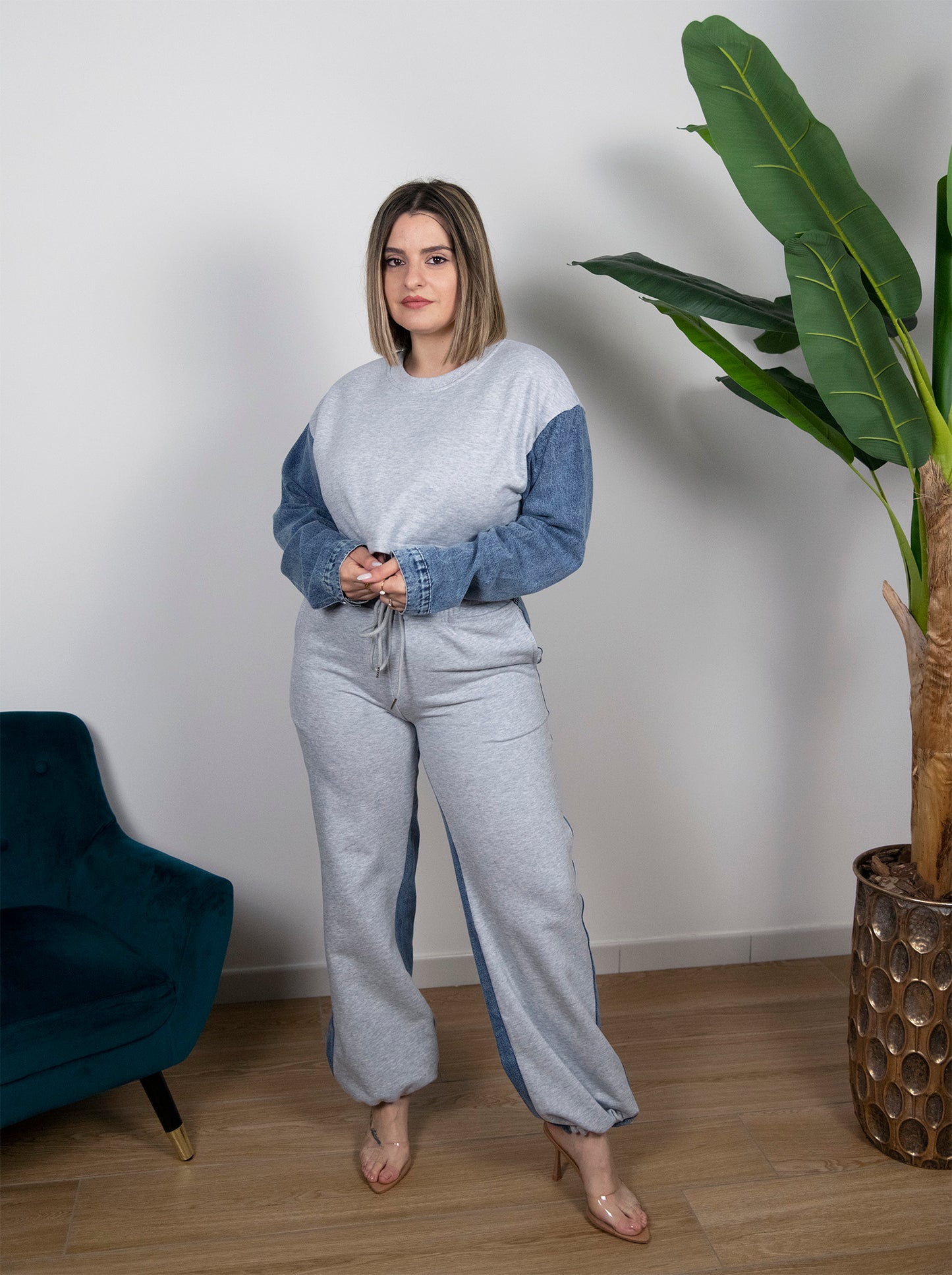Coordinato tuta in denim