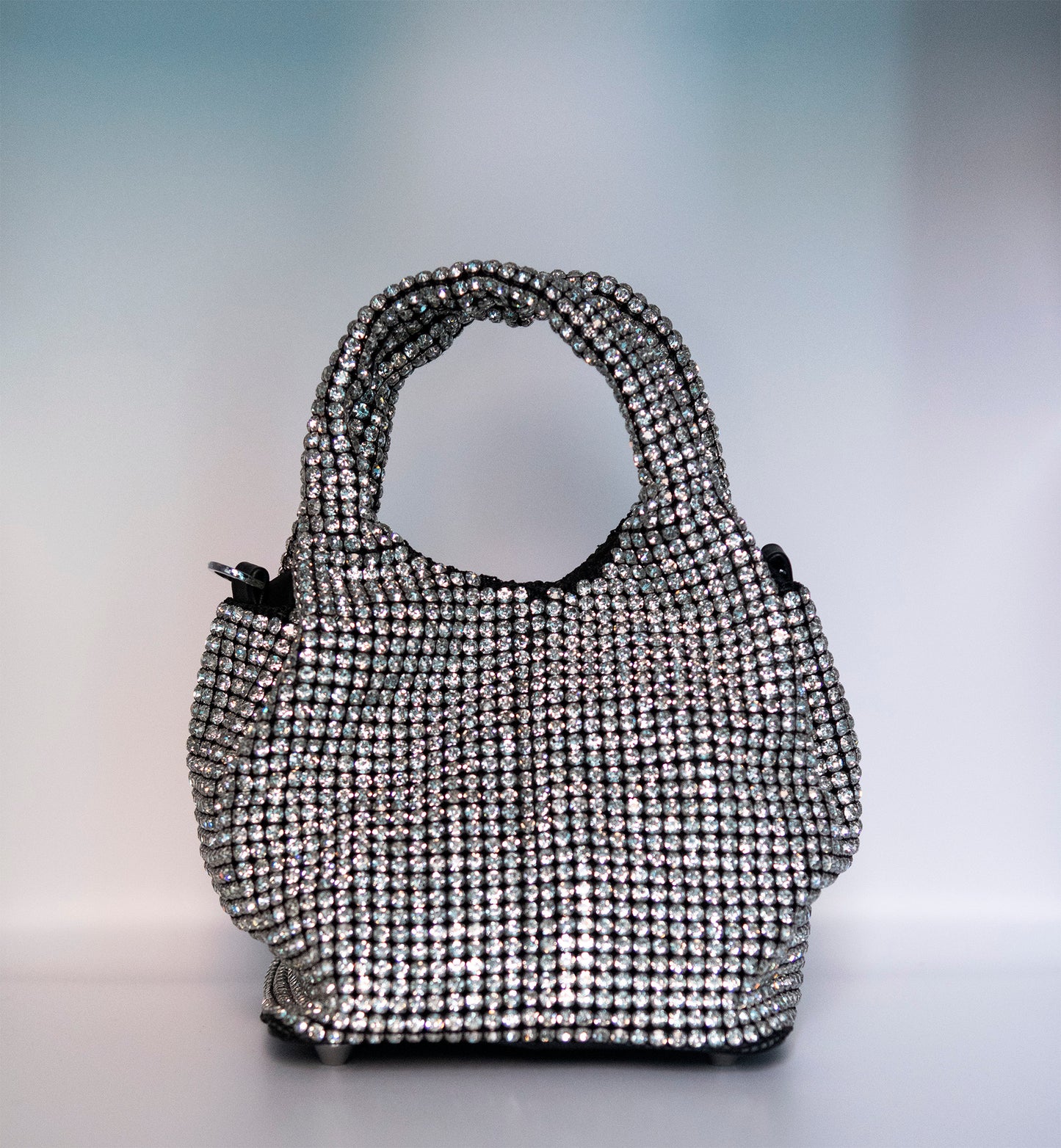 Borsa con strass a bauletto