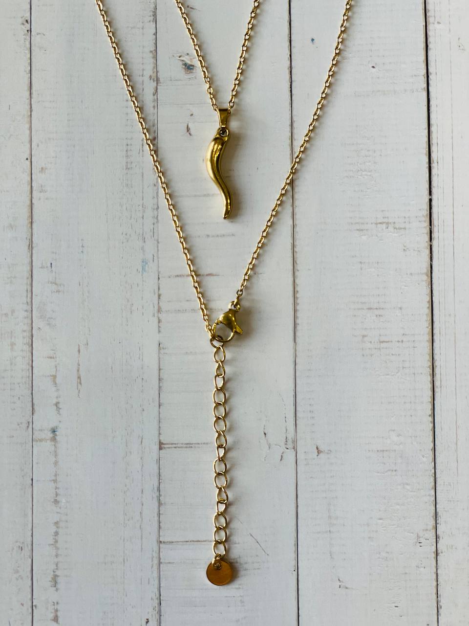 Collana corno portafortuna
