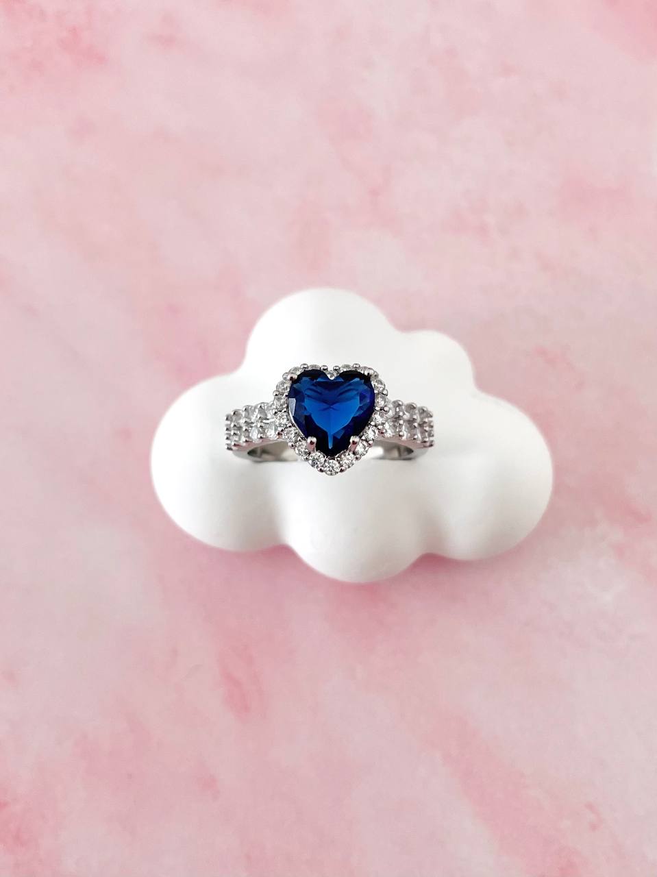 Anello cuore con strass