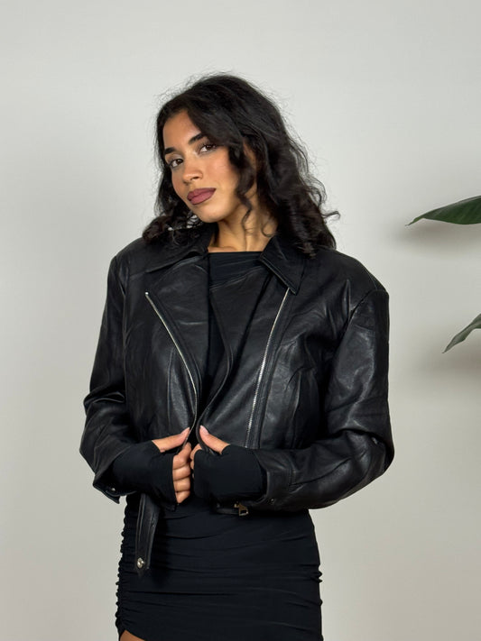 Chiodo in ecopelle crop