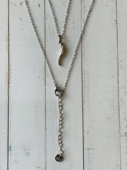 Collana corno portafortuna
