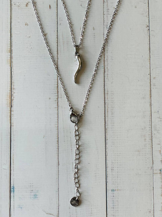 Collana corno portafortuna