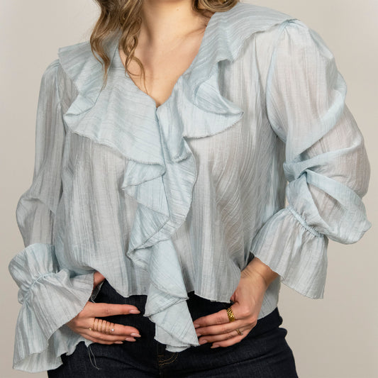 Camicia con voilant