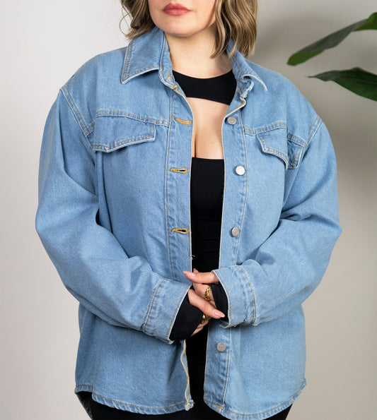 Camicione over in denim