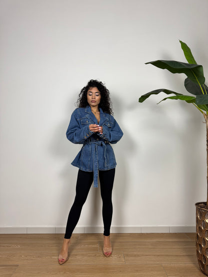 Giacca in denim con nodo