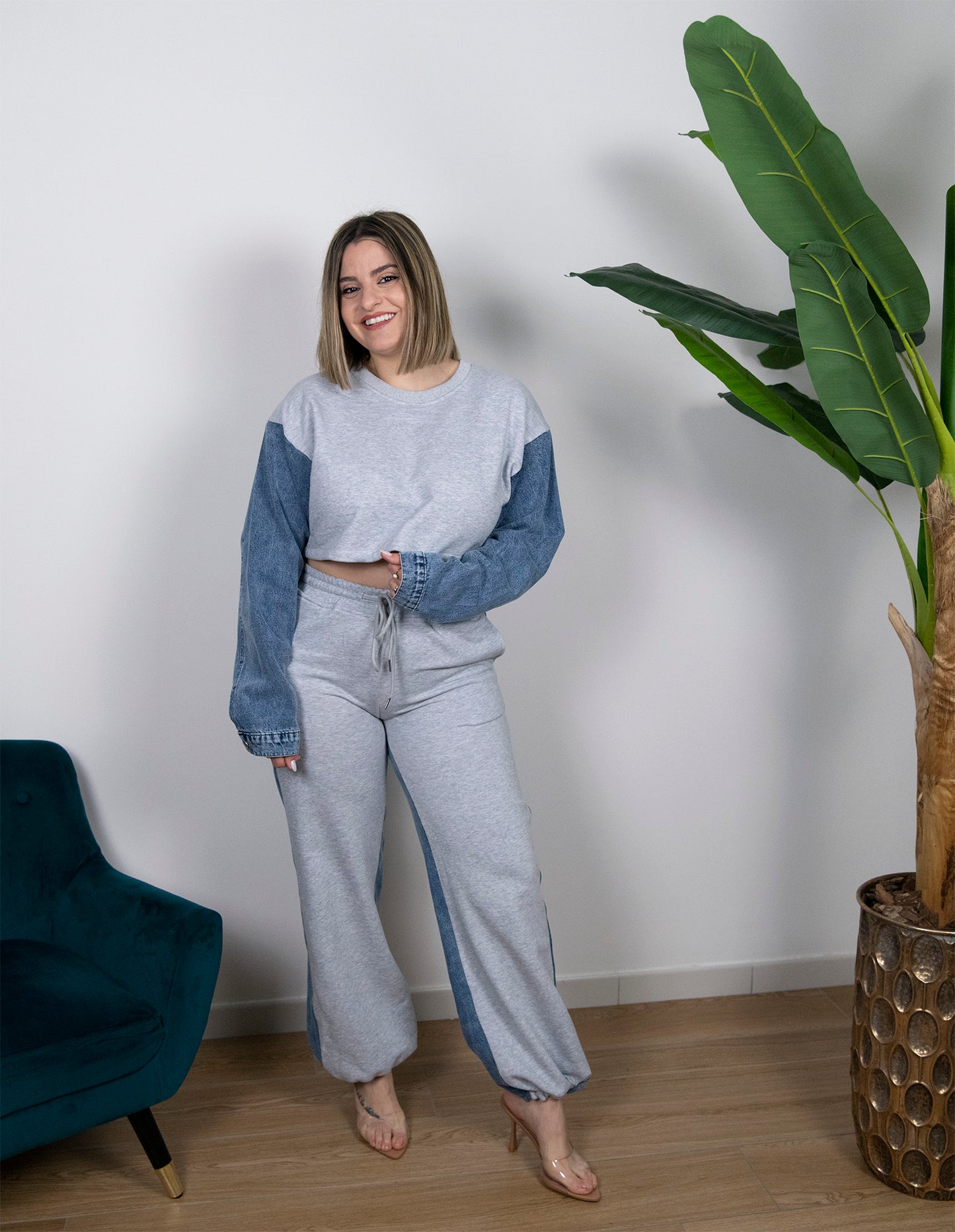 Coordinato tuta in denim