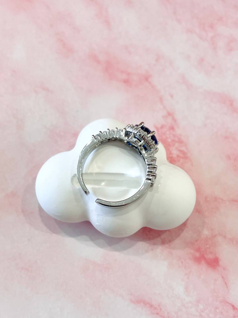 Anello cuore con strass