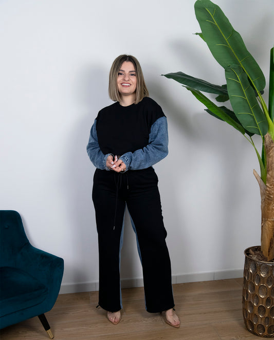 Coordinato tuta in denim