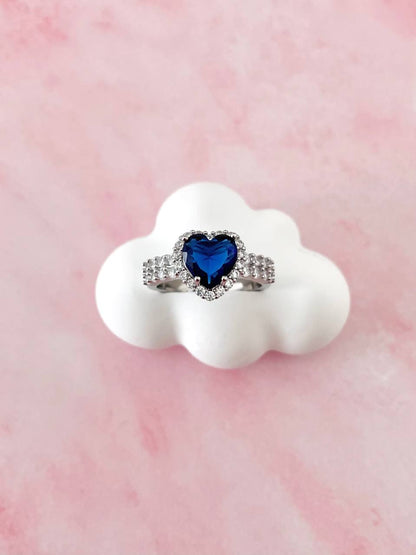 Anello cuore con strass