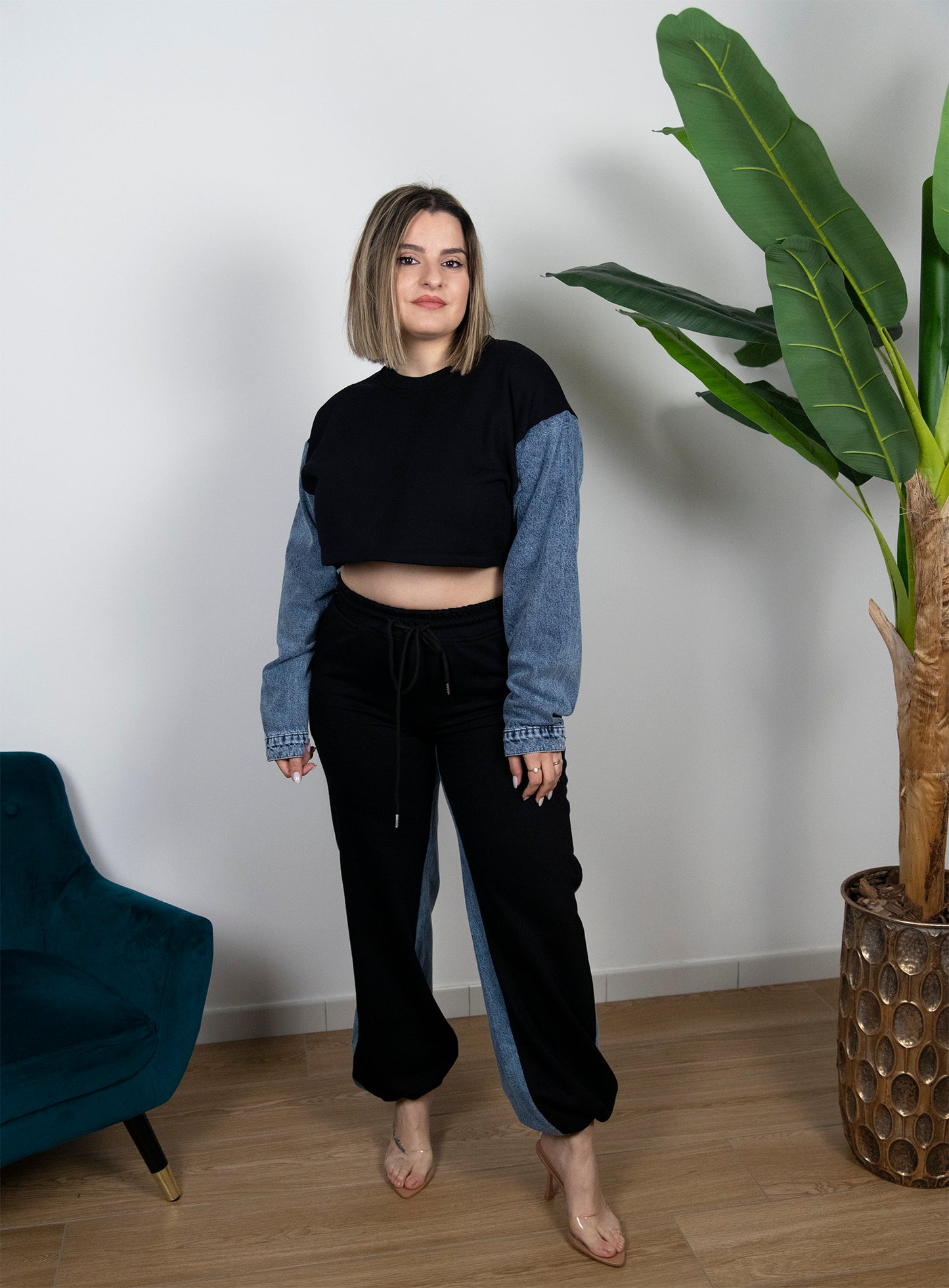 Coordinato tuta in denim