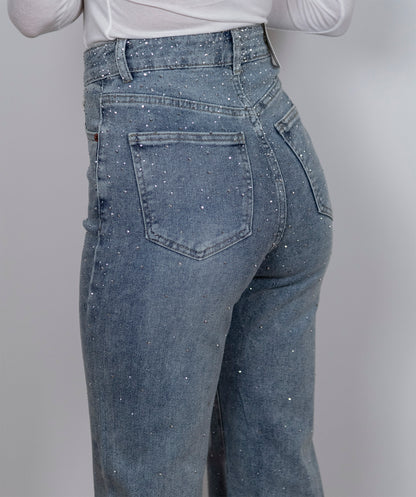 Jeans con strass