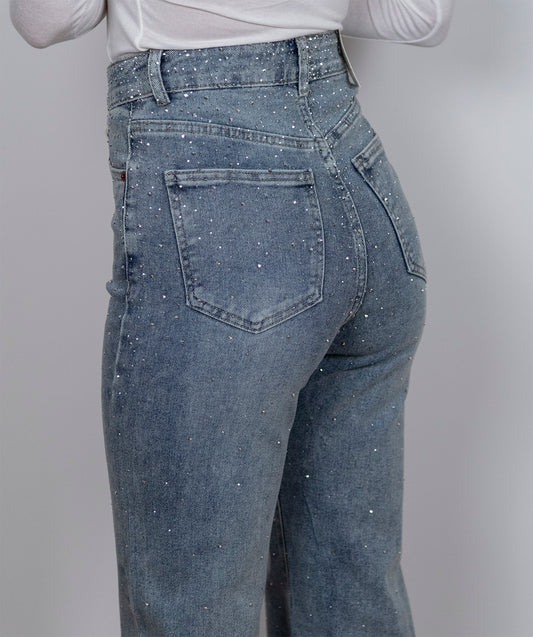 Jeans con strass