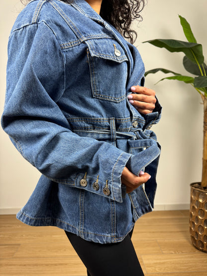 Giacca in denim con nodo
