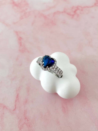 Anello cuore con strass