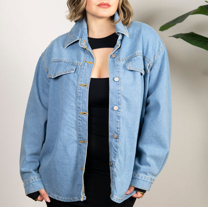 Camicione over in denim